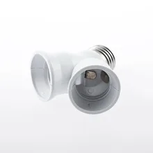 1 pcs New Arrival LED halogen E27 to 2 E27 Y Shape Light Lamp Bulb Splitter Adapter Converter Hot Worldwide