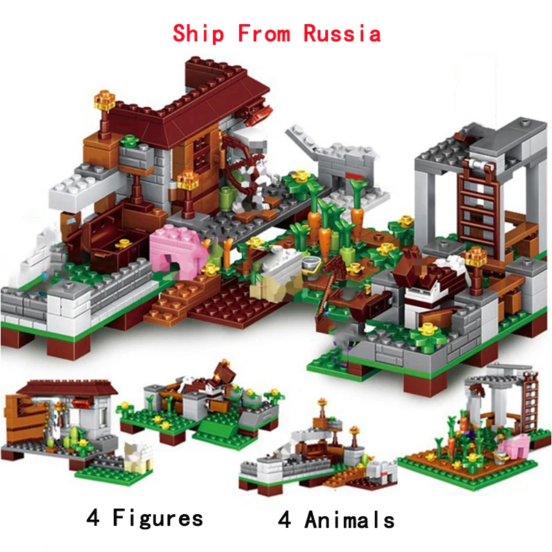Legoing My World Village 4 in 1 Farm Compatible Legoings My World Figures Set Building Blocks Children's Toys Gifts Legoing My World Village 4 in 1 Farm Compatible Legoings My World Figures Set Building Blocks Children's Toys Gifts