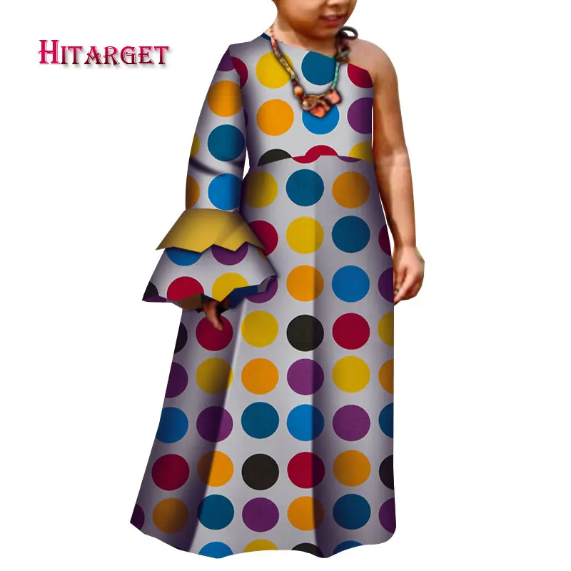 Африканские Детские длинные платья для маленьких девочек традиционный