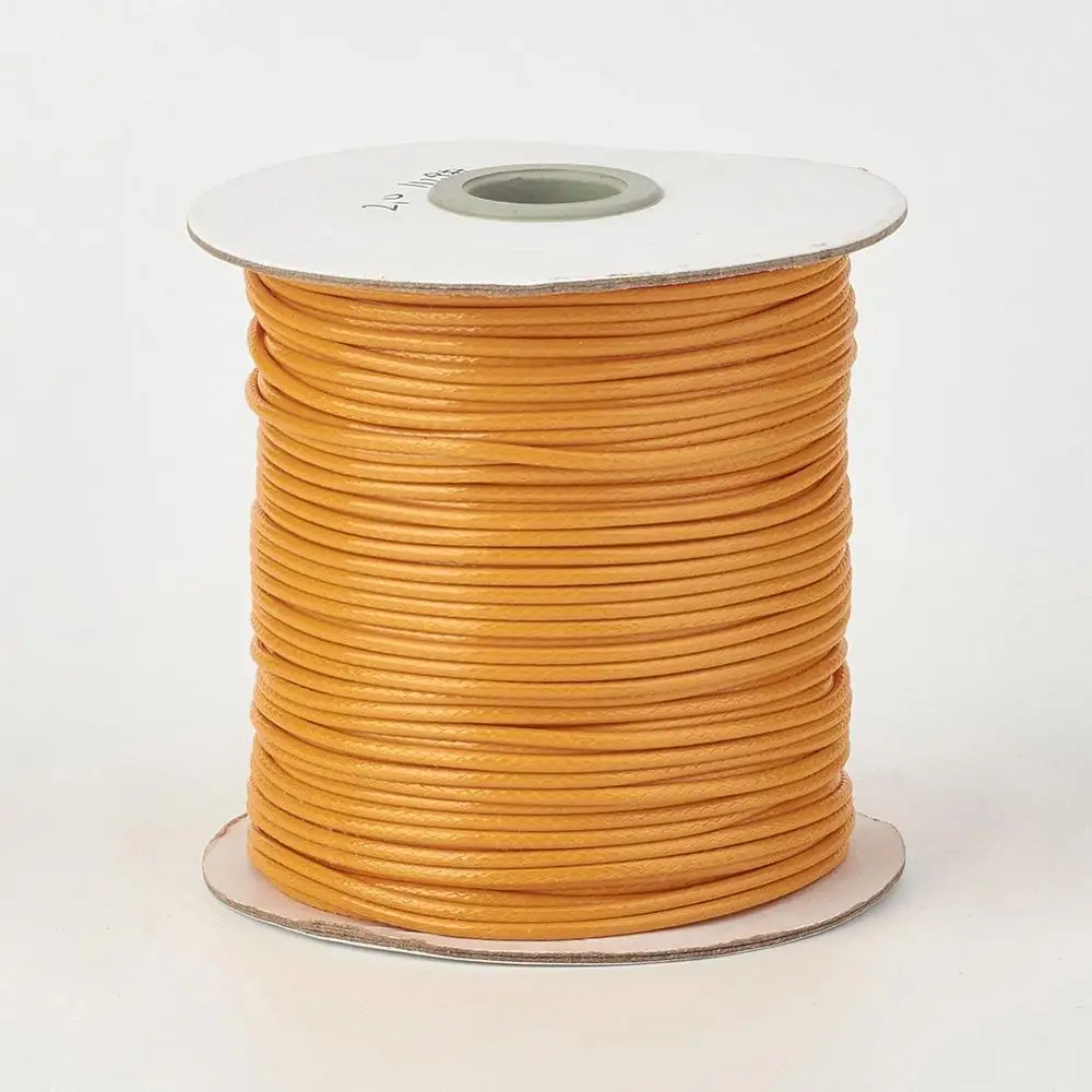 1 рулон 0,5 мм 1 мм 1,5 мм 2 мм 3 мм экологический корейский вощеный полиэфирный шнур бисероплетенная нить плетеная веревка нить для ювелирных изделий - Цвет: Orange