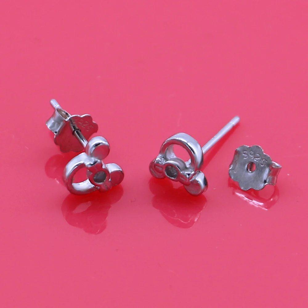 925 серебряные серьги-гвоздики с Микки для женщин Маус Серги из чистого серебра модные ювелирные изделия маленькие животные brincos