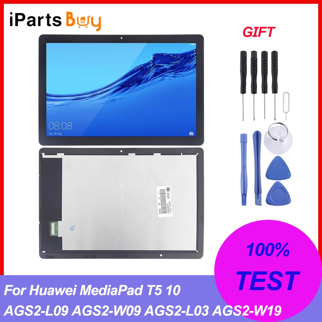 

IPartsBuy для Huawei MediaPad T5 10 AGS2-L09 AGS2-W09 AGS2-L03 AGS2-W19 ЖК-экран и дигитайзер полная сборка