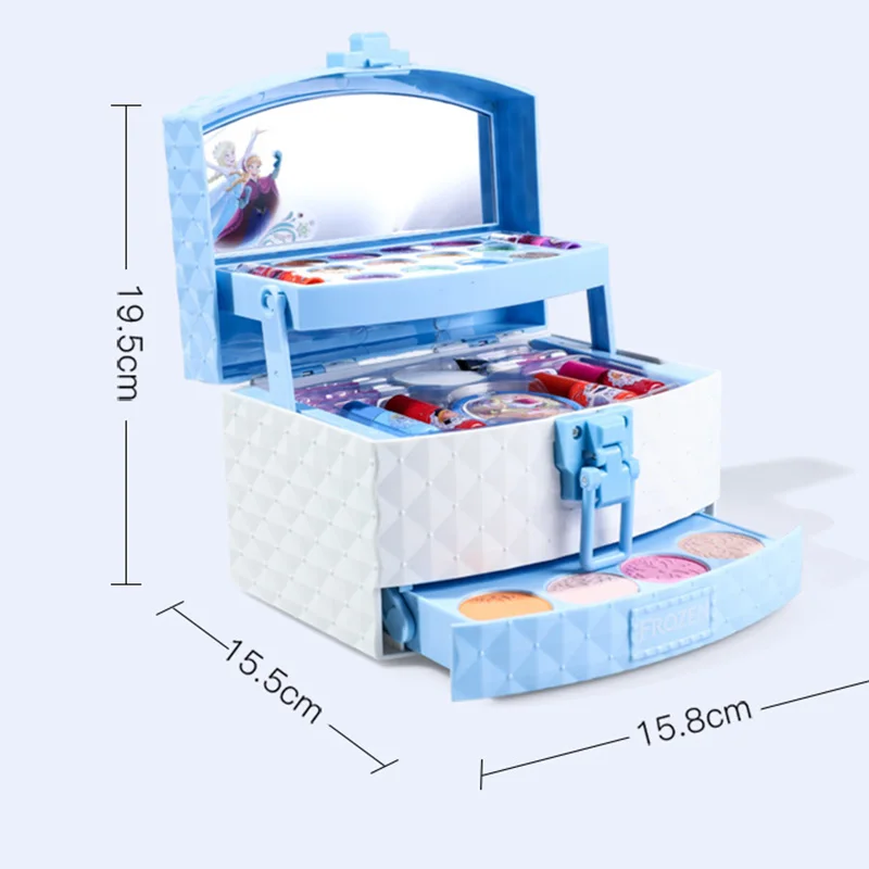Cosmetics Set Disney Girls Frozen Princess Elsa Make up Box Toys For Kids