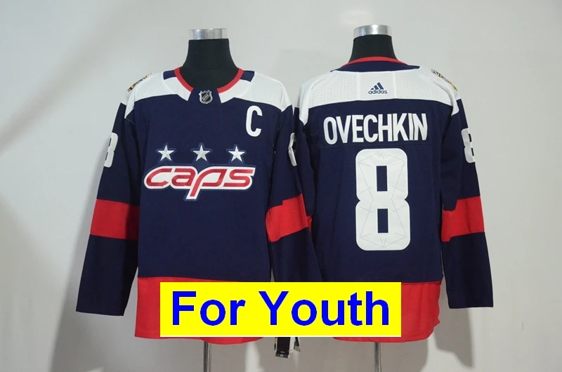 Детские Молодежные Washington TJ Oshie Александра Овечкина Tom Holtby Nicklas Backstrom Braden Евгений Кузнецова Майки - Цвет: Зеленый