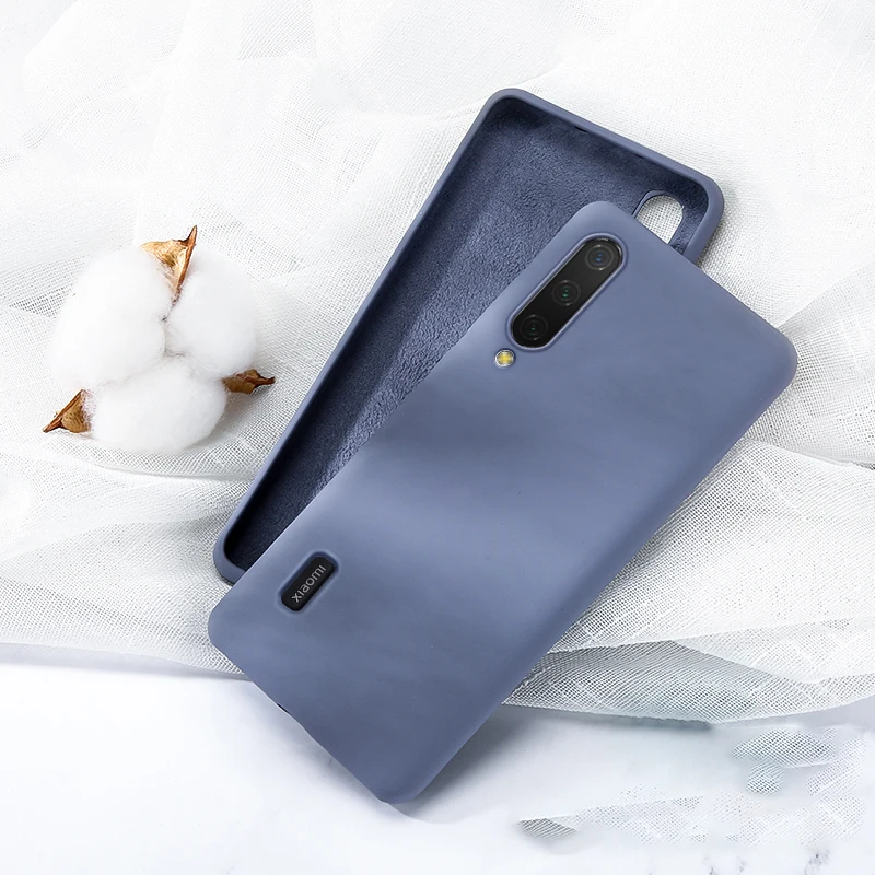 Жидкий силиконовый чехол красный mi Note 7 Pro K20 7A тонкие мягкие чехлы для Xiaomi mi 9 SE 9T mi A3 8 Lite A2 CC9e mi X 3 2s Чехол - Цвет: Серый