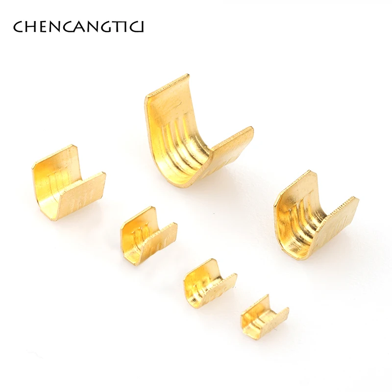 0.2-10 mm2 U-Shaped Crimping Terminal H62 Brass Wire Buckle Poly Wire Nose Connector 454TS 454A 454B 454C 454D 100 pcs lot terminal connector