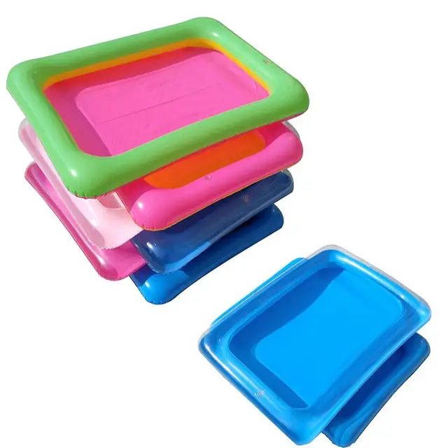 1pcs Pvc inflatable sand table fishing toy mini inflatable pool air cushion inflatable tray Party Children's Day Gift Decoration 2