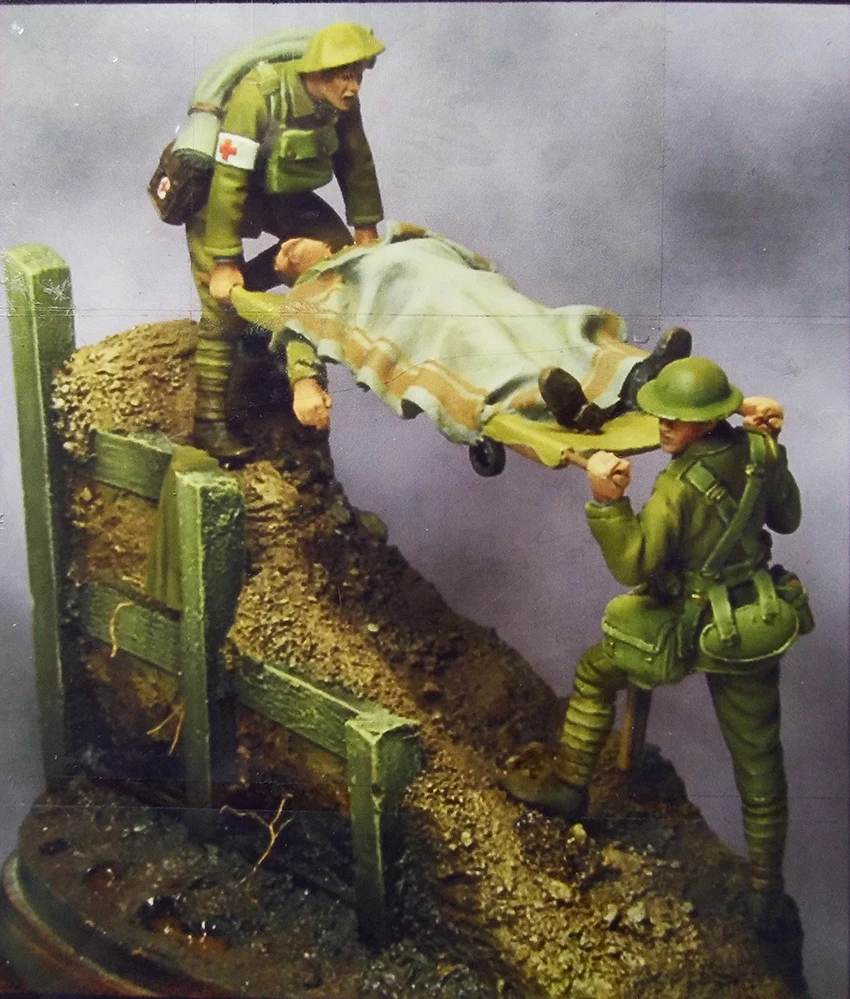 1/32 54 мм древний офицер включает в себя 3 человека (с базой) модельная фигурка из