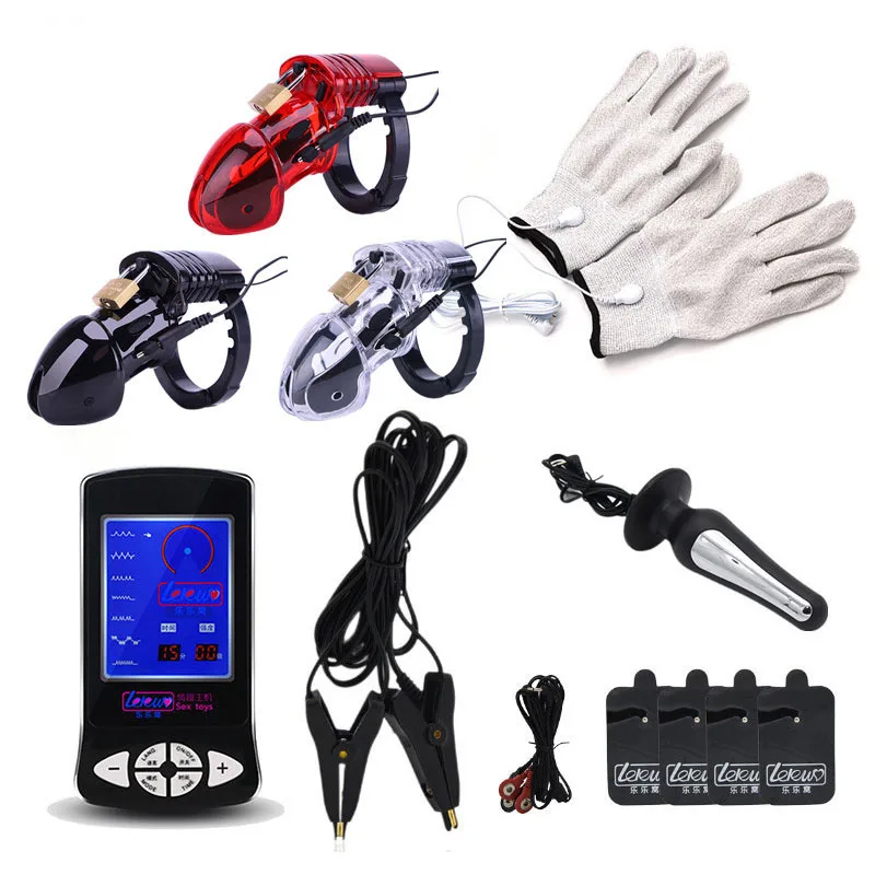 CB6000 клетка верности электро шоковые перчатки искусственная Анальная пробка