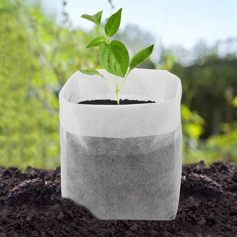 Biodegradable Seedling Plants Nursery Bags Nonwoven Fabric Seedling Grow Planter Planting Pots Garden Eco-Friendly Ventilate Bag