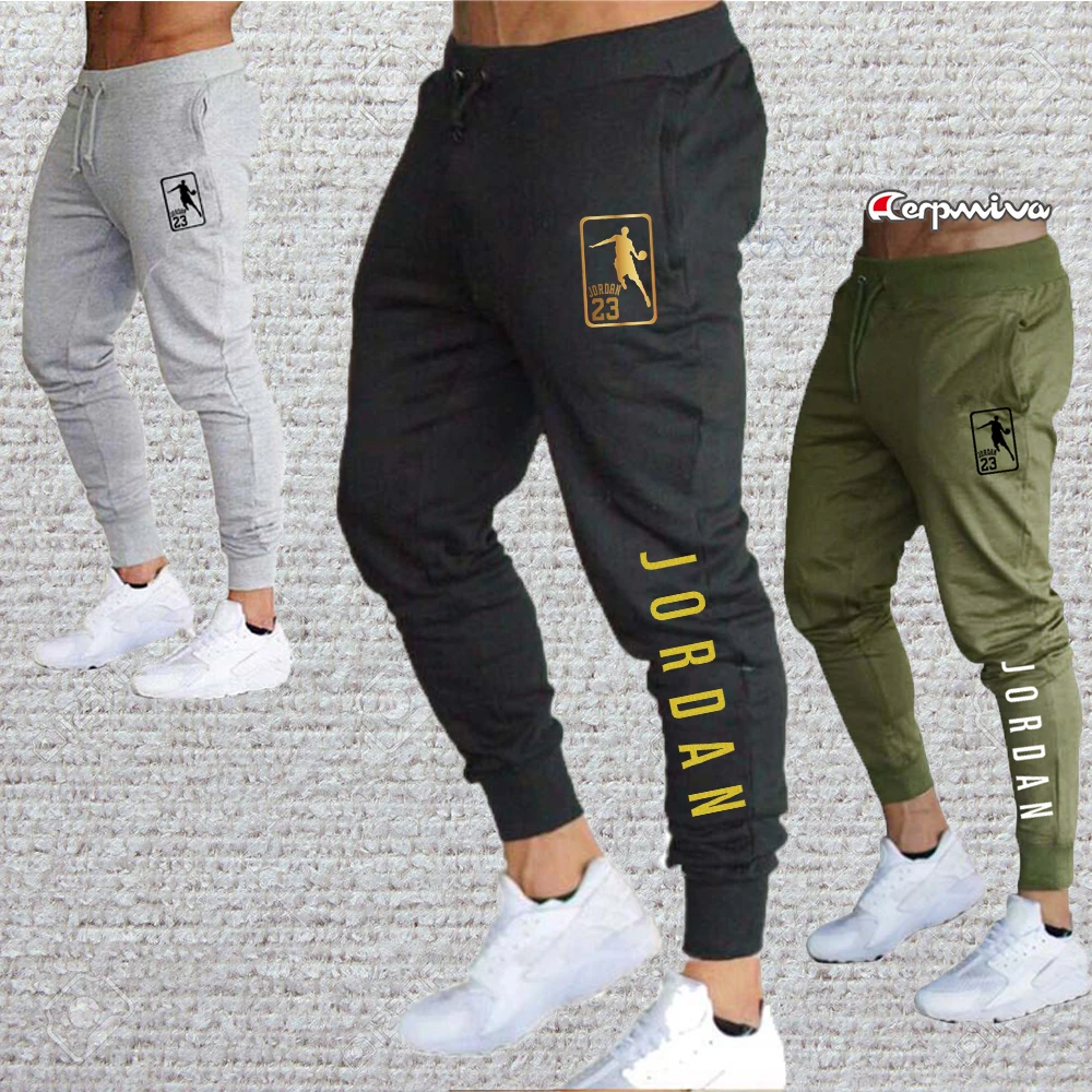 Pantalones de chándal informales para hombre, Joggers de gimnasio para Jordan, ropa deportiva para culturismo, color gris, envío rápido