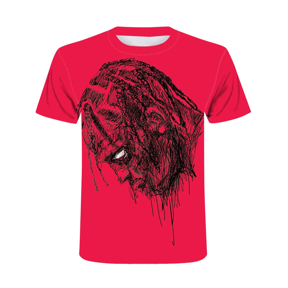 

travis scott3D digital printed T-shirt color Europe and America2