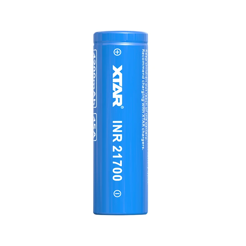 XTAR 21700 аккумулятор 45A Импульсный разряд плоский верх батареи INR 21700 4200 мАч высокостоковый литий-ионный аккумулятор 21700