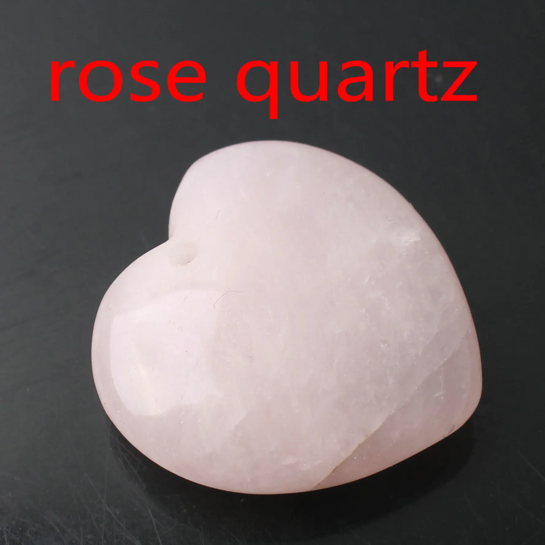 Rose quartz Натуральный кристалл Аметист Роза Кварц сердце форма кулон с отверстием ожерелье аксессуары ювелирных изделий камень, реики целебный подарок - Цвет: Rose quartz