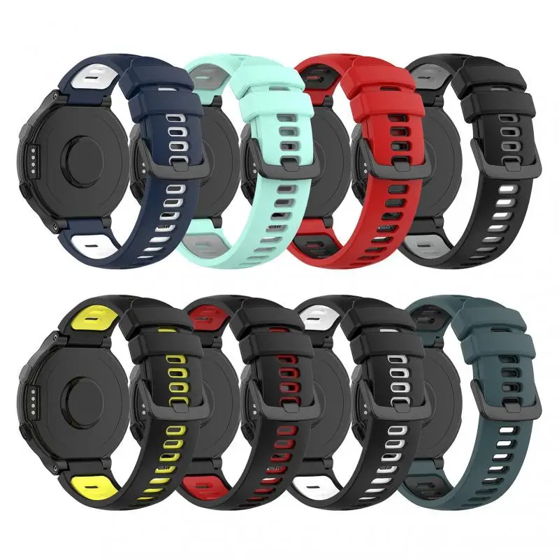 Silicone Steel Buckle Straps Accessories Suitable For Garmin Forerunner 220/735XT Strap Two-color Silicone Wristband