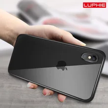 LUPHIE Прозрачный чехол для iPhone X XS Max XR 8 7 Plus противоударный чехол Прозрачный чехол для iPhone 7 8 Plus XS роскошный силиконовый чехол s