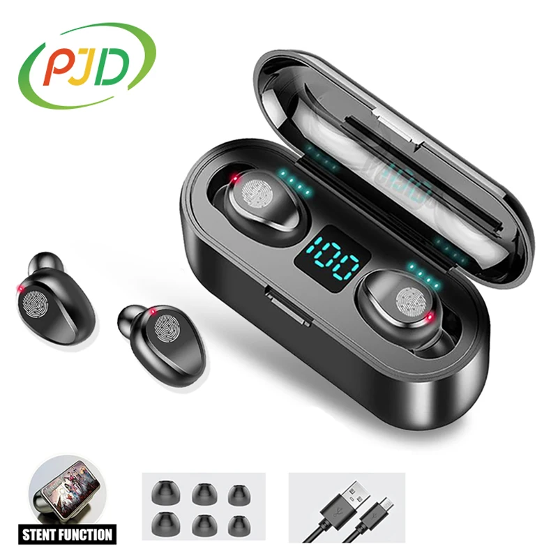 Беспроводные наушники PJD Bluetooth V5.0 F9 TWS беспроводные с зарядным боксом гарнитура