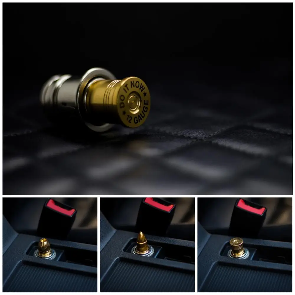 Ограниченная серия алюминиевая пуля Стильный автомобильный прикуриватель для