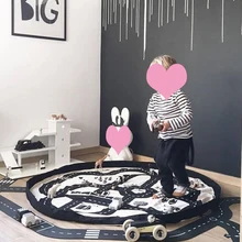 140 см детский игровой коврик с дорожкой, хлопковые коврики, сумки для хранения игрушек, коврик для мальчика, скандинавский популярный игровой коврик, детская комната для мальчиков