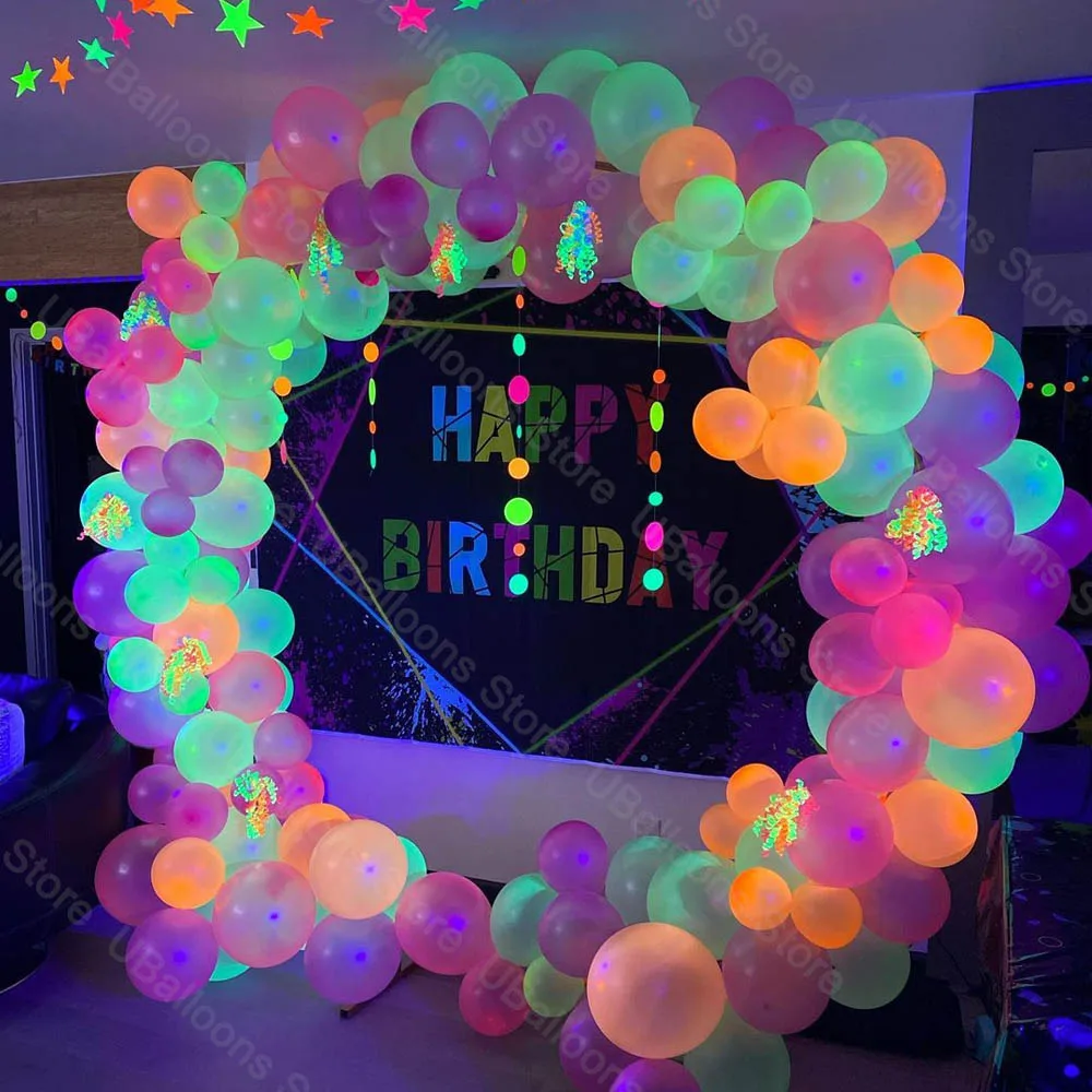 Arche de ballons fluo Anniversaire