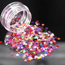 1 pçs diy colorido estrela lantejoulas gel polonês conjunto para diy manicure arte topo casaco uv led gel verniz embeber fora unha arte gel polonês(China)