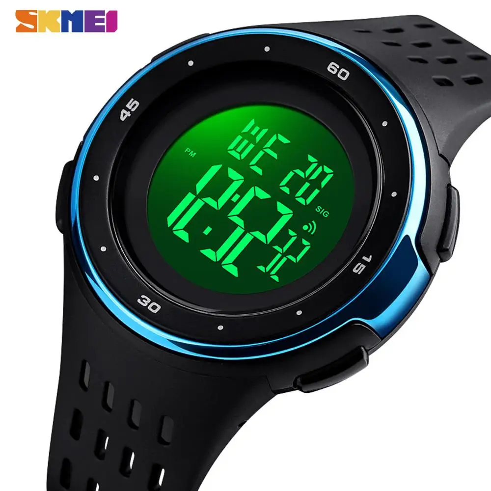 Skmei Sports Watches For Man Waterproof Digital Mens Wristwatches Pu Soft  Band Chrono Hour Clock Male Reloj Hombre 1537 - Digital Wristwatches -  AliExpress