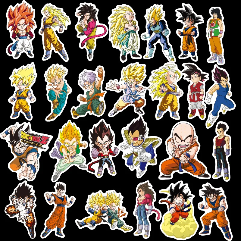 50/100PCS Dragon Ball Waterproof Cartoon Children's Toy Mixed Sticker Scooter Bike Mobile Laptop Traveling Bag Funny Doodle