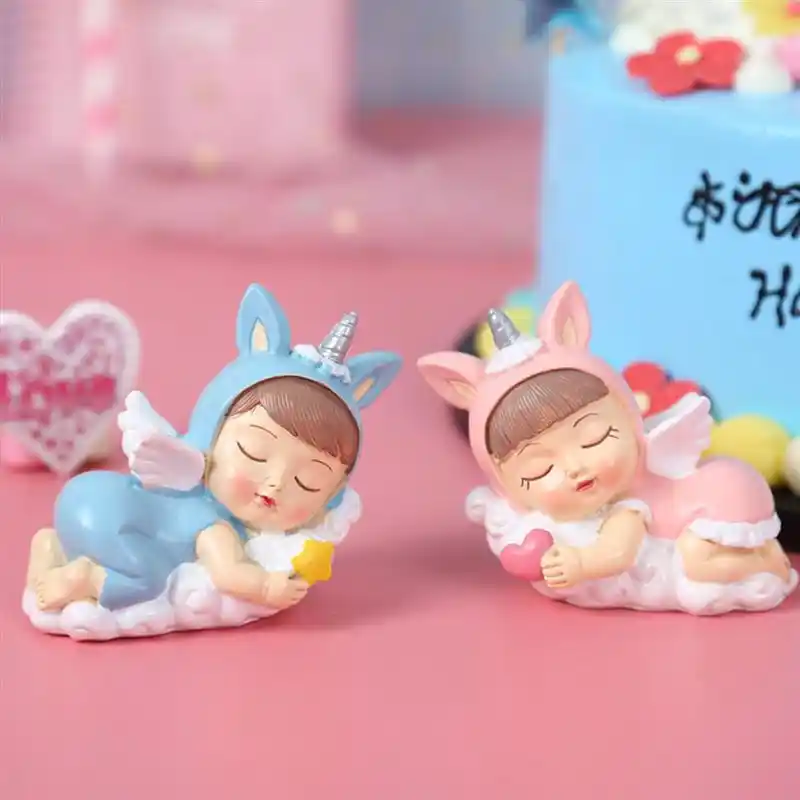 Decoracion De La Torta De Tema De Unicornio Nino Durmiendo Bebe Estatuillas Pastel De Escritorio Coche Ornamento Decoraciones De Fiesta De Cumpleanos Suministros De Decoracion De Pasteles Aliexpress