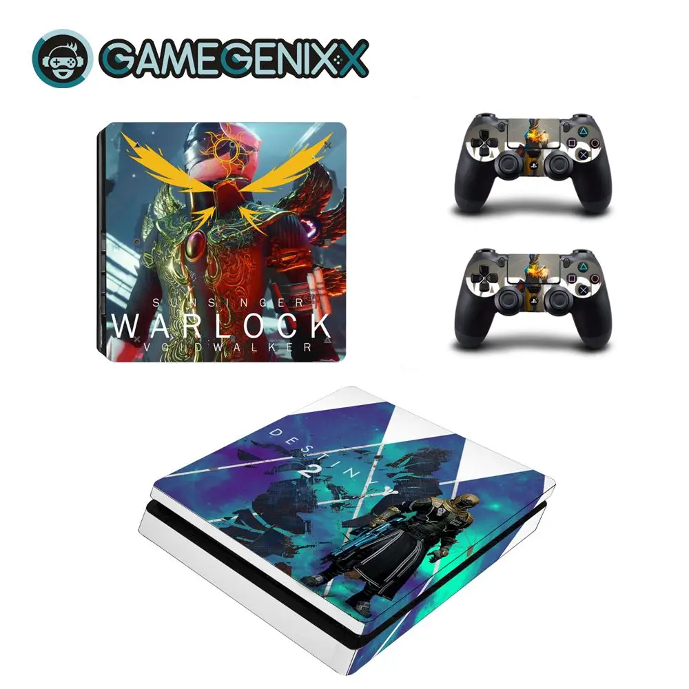 Наклейка на кожу GAMEGENIXX Виниловая наклейка для PS4 Slim Console и 2 контроллеров-destuny 2