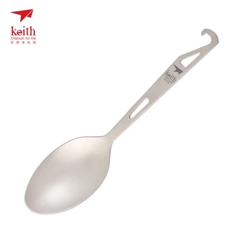 

Keith 1pc Pure Titanium Soup Spoon With Long Handle Western Style Dessert Tea Coffee Spoon Kitchen Tools Soup With Corkscrew