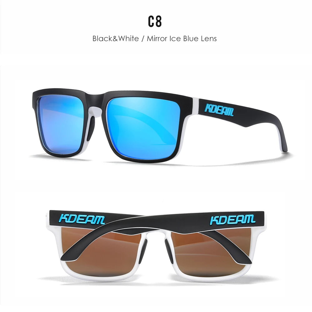 KDEAM 3D Logo Polarized Sunglasses with Real Coating Lens