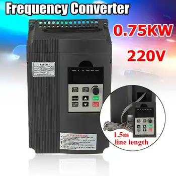 

Spindle motor speed control 220v 0.75kw VFD Variable Frequency Drive VFD 1HP Input 3HP Frequency Inverter For Motor