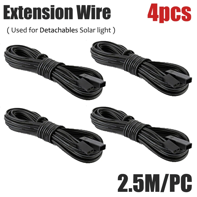Extension Wire 4pcs A2 Солнечный ночной Светильник 40LED садовый светильник с датчиком движения используется солнечная энергия костюм домашний уличный двор дорожка забор - Испускаемый цвет: Extension Wire 4pcs