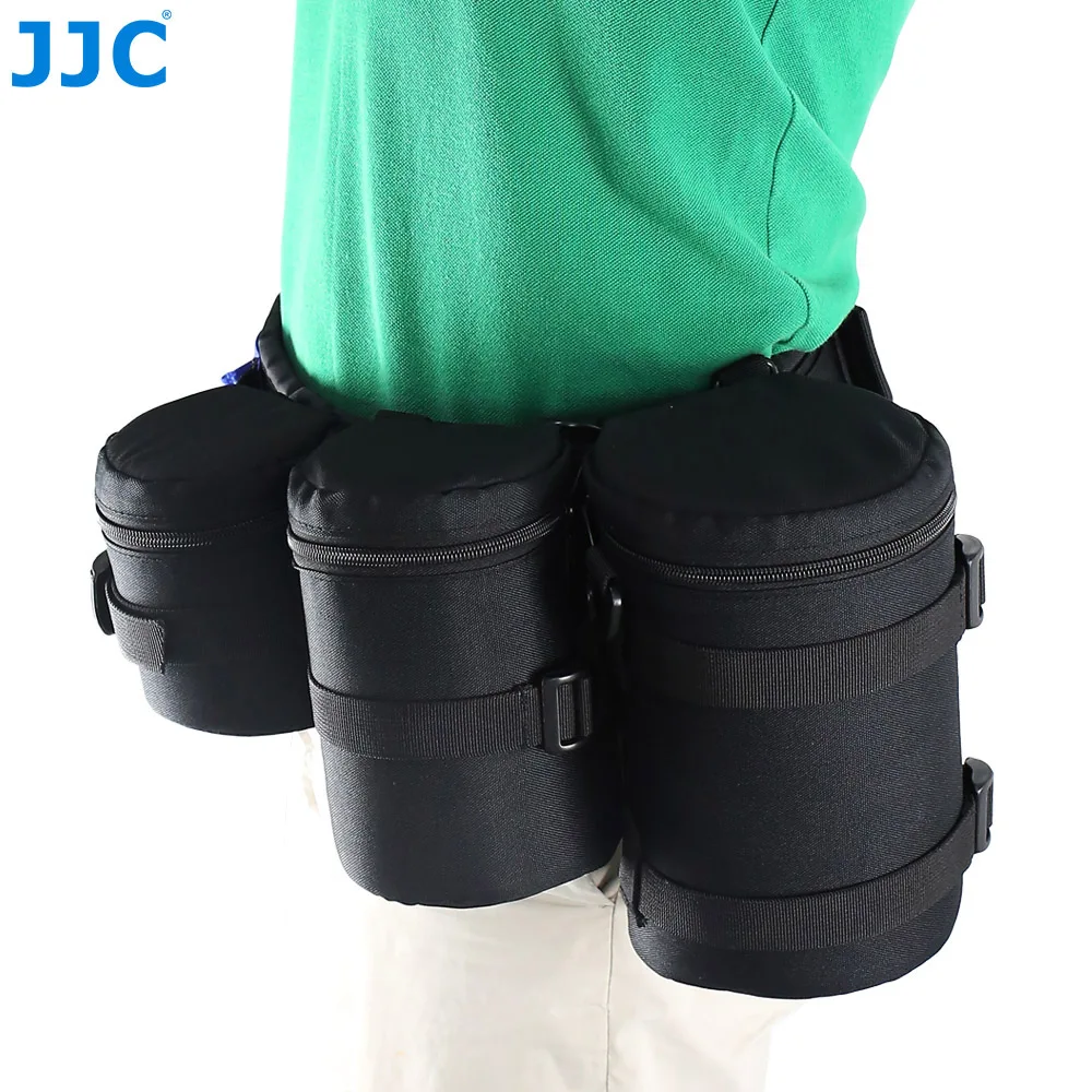 JJC Multifunction Outdoor Photography Adjustable Waist Strap Belt with D-rings for Hanging Tripod Camera Bag Lens Pouch