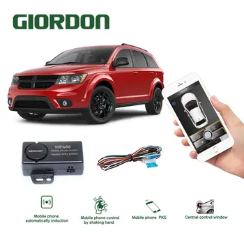 

Car Alarm System With remote central lock system Push And Universal APP controls Button Smart Key keyless entry system