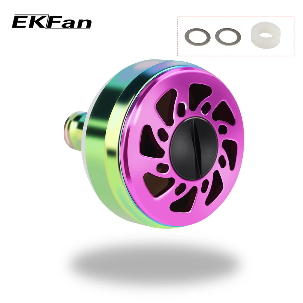 

EKFan Colorful Fishing Handle Knob Diamater 38mm Hollow Metal Fishing Reel Handle Knob For Spinning Wheel Type