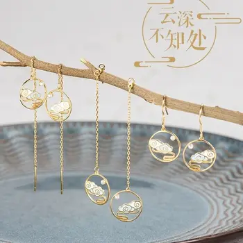 

Grandmaster of Demonic Cultivation chen qingling Wei wuxian Lan wangji S925 Silver Ear stud Cloud Earrings Cosplay Gifts