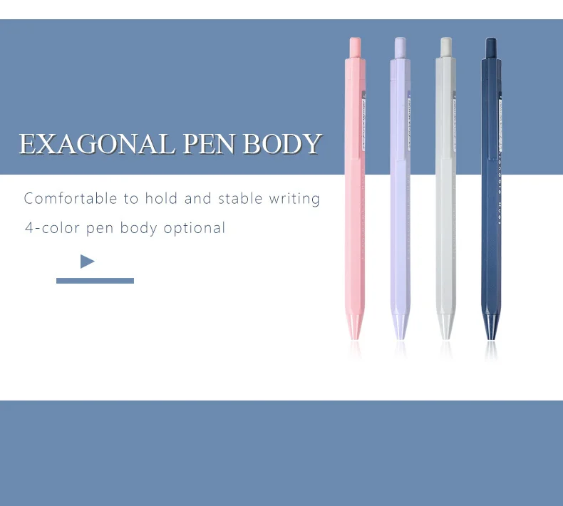 JIANWU 6pcs/set Creative cute morandi Simple small fresh gel pen kawaii Quick drying Cap neutral pen journal supplies Stationery