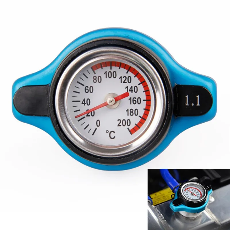 

1 Pcs Universal Car Thermost Radiator Cap Cover & Water Temp Gauge Meter 1.1bar
