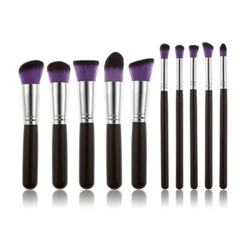 

10pcs Makeup Brush Set Premium Synthetic Kabuki Cosmetics Foundation Blending Blush Eyeliner Face Powder Brush Makeup Brush Kit