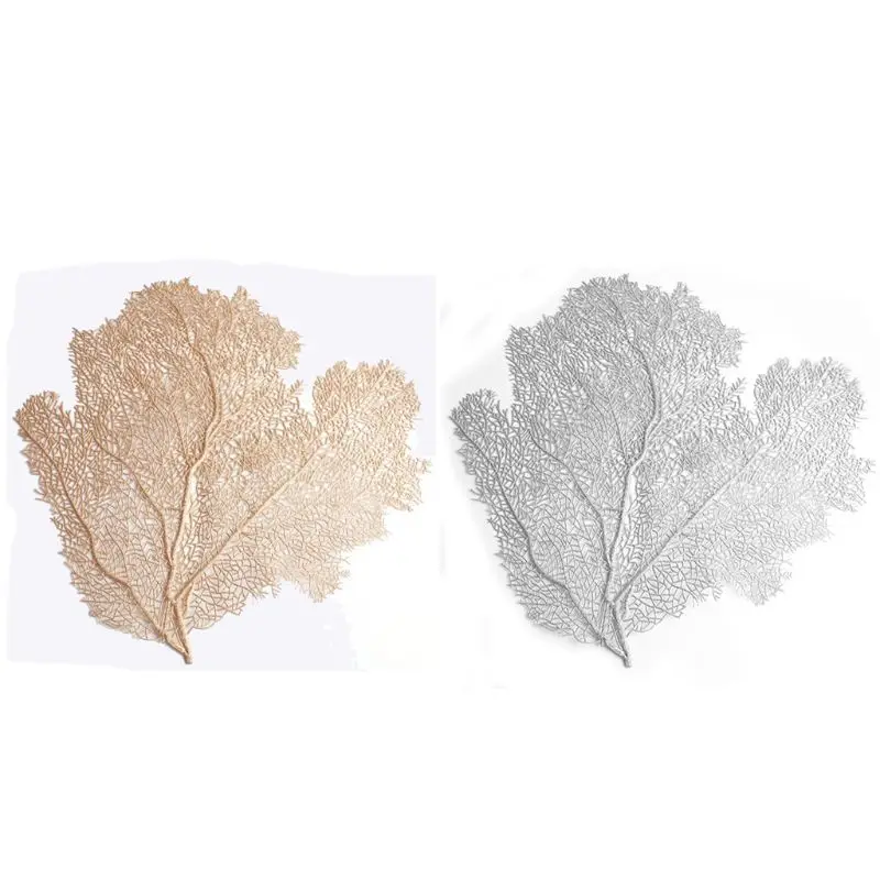 

Placemats Elegant Style Coasters Hollow Out Pad Leaves Design Set of 4 37MD