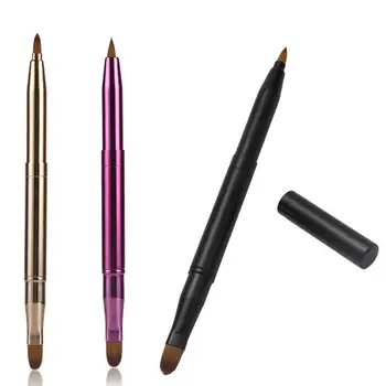 

3 Colors Double-headed Retractable Adjustable Makeup Builded Lip Brush Makeup Foundation Eyeshadow Eye Eyebrow Brush Eyelin Z4G7