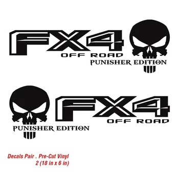 

For (2Pcs) Ford F-150 FX4 Off Road Truck f150 Punisher Decals Vinyl Decal