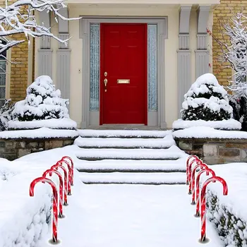 

Christmas Pathway Candy Cane Walkway Lights Interest Lights Warm Lights Easy To Install Outdoor Courtyard Decoration BV789