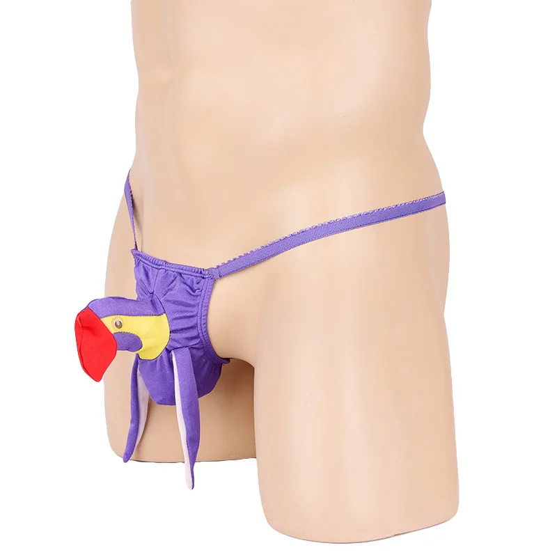 10 colors sexy man animal underwear funny bird gay G string penis Mou Wen sexy underwear cartoon thong novel role play