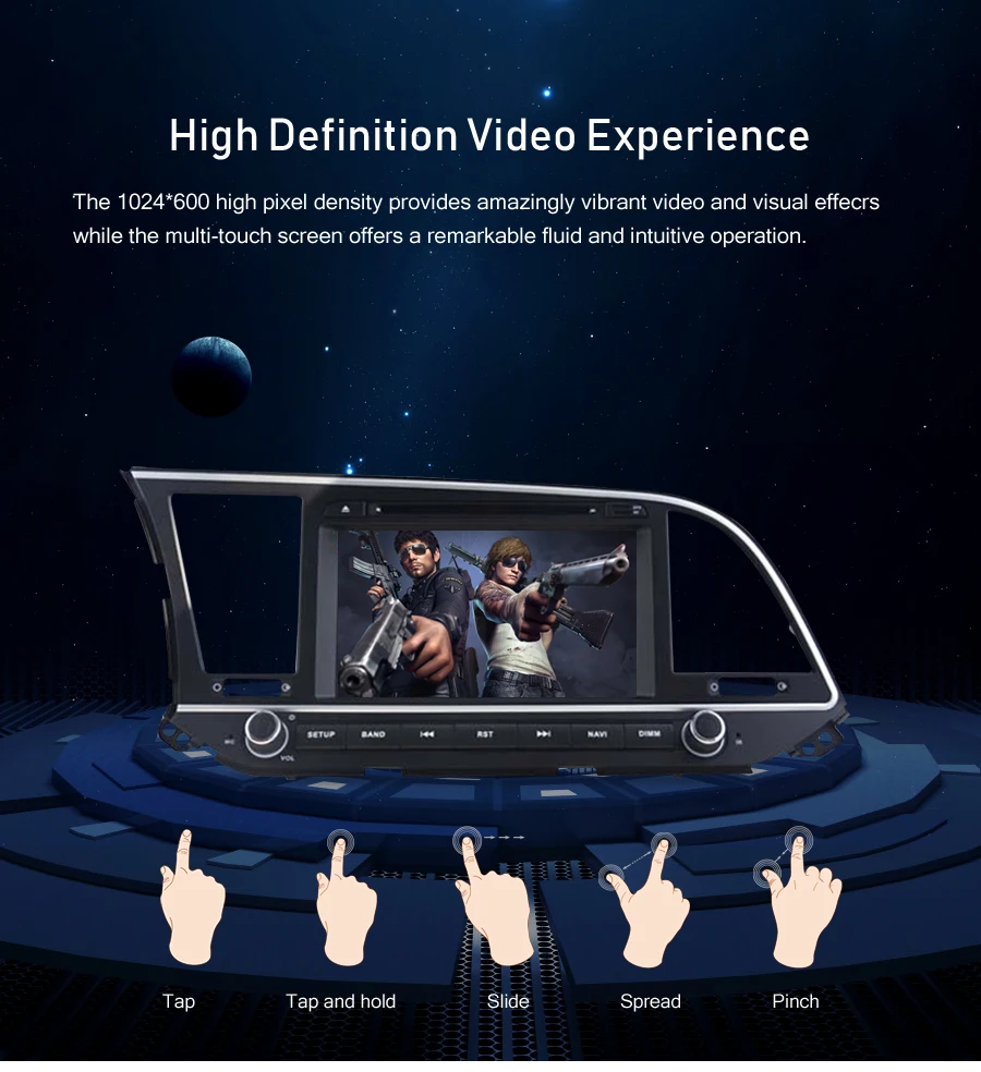 Perfect 4G RAM Android 9.0 Car Radio GPS Navigation Multimedia Stereo DVD Player For HYUNDAI ELANTRA 2016 2017 Auto Video Headunit 2