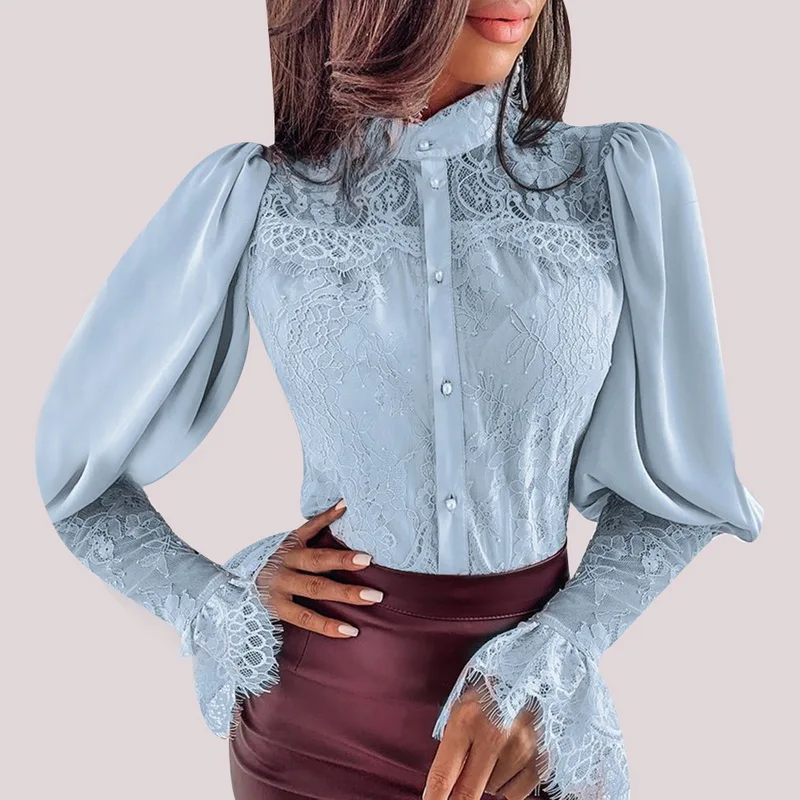 Cysincos женские блузки 2019 мода длинный рукав v-образным вырезом розовая рубашка шифоновая офисная блузка тонкие повседневные топы плюс размер