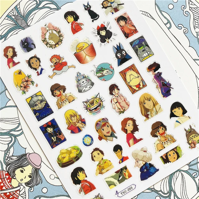 TSC-212 TSC-213 Cartoon anime character 3D Back glue Nail Art Stickers Decals Sliders Nail ornament decoration TSC-203
