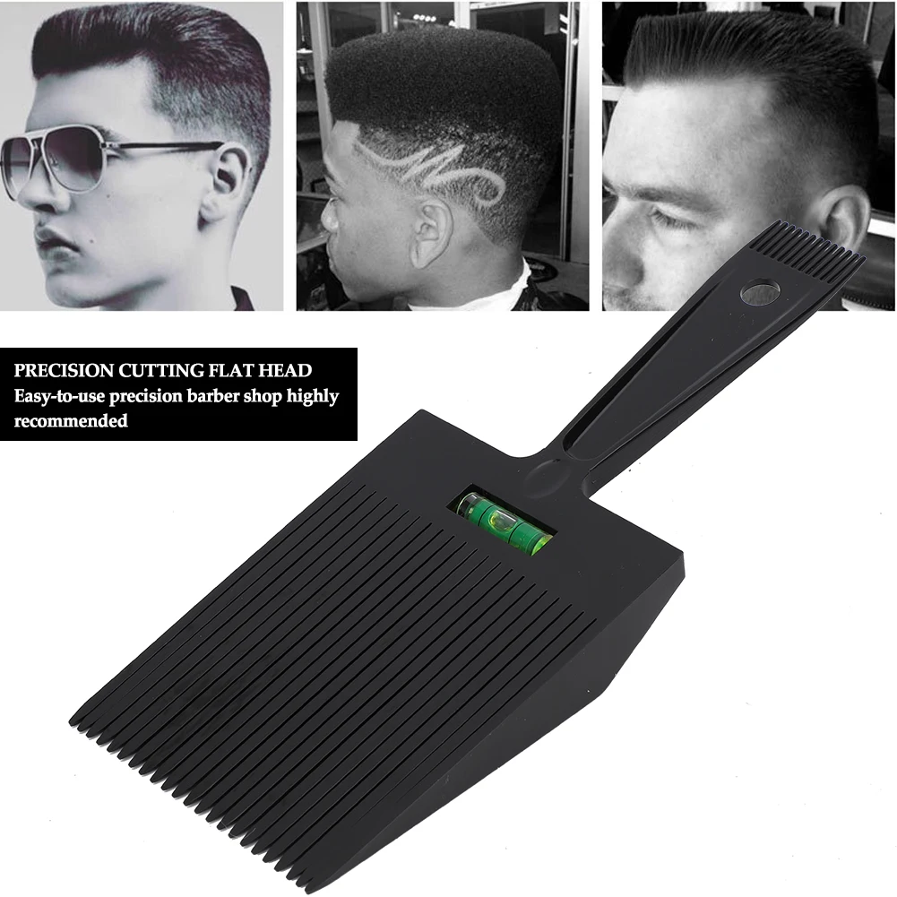 rongpro 2 lines laser level self levelling green red beam laser horizontal Black Profession Flat Top Guide Comb Built-In Horizontal Lines Haircut Clipper Comb Barber Shop Dyeing Hairstyle Styling Tools