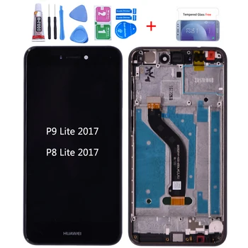 

Original For Huawei P8 lite 2017 PRA-LA LCD Display Touch Screen Digitizer Assembly with frame For Huawei P9 Lite 2017 lcd
